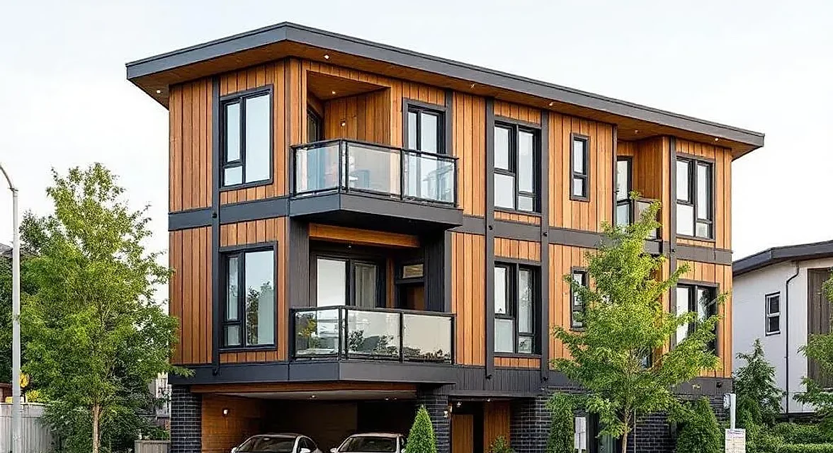 Triplex in Burnaby Heights — 3 units built under Burnaby's SSMUH rules