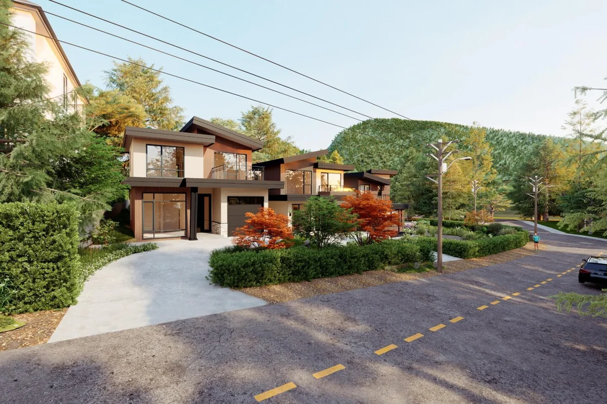 Architectural rendering of the Glengarry multi-family development in West Vancouver by BRIO
